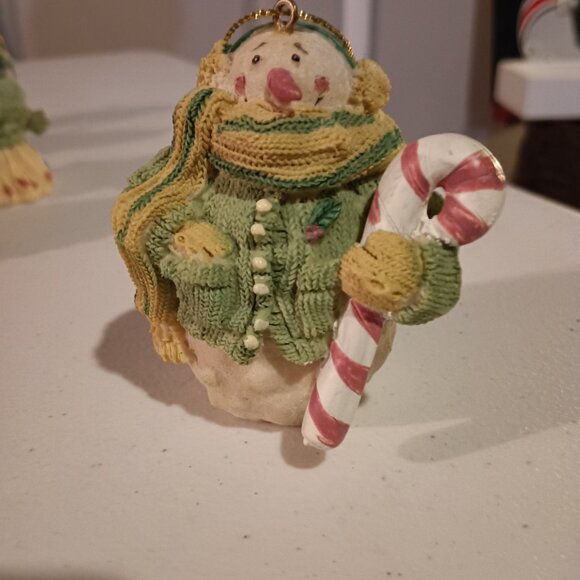 Snowman Ornaments Set of 4 EUC - Picture 12 of 14